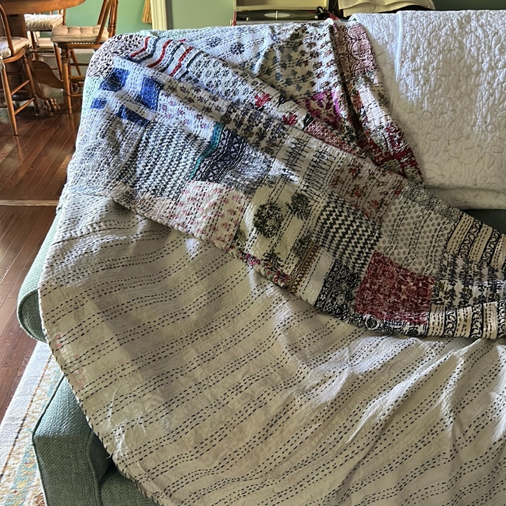 Indian Kantha Quilt Queen Size